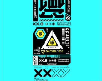 SVG Cyberpunk Poster - Digital Download Print Modern Poster Wall Art