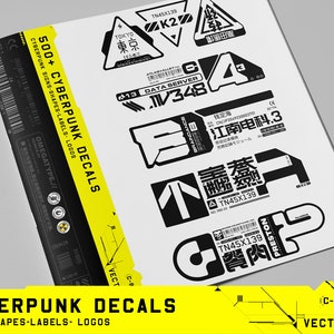 Digital Mega Bundle - 500+ Cyberpunk Decals Vector Files - COMMERCIAL LICENSE