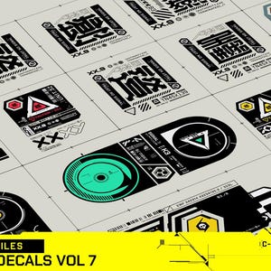 Digital - Retro Scifi Vector Decals Vol 7