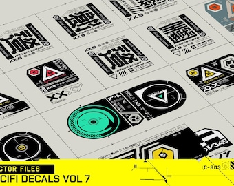 Digital - Retro Scifi Vector Decals Vol 7