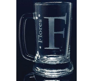 etched beer mug etsy
