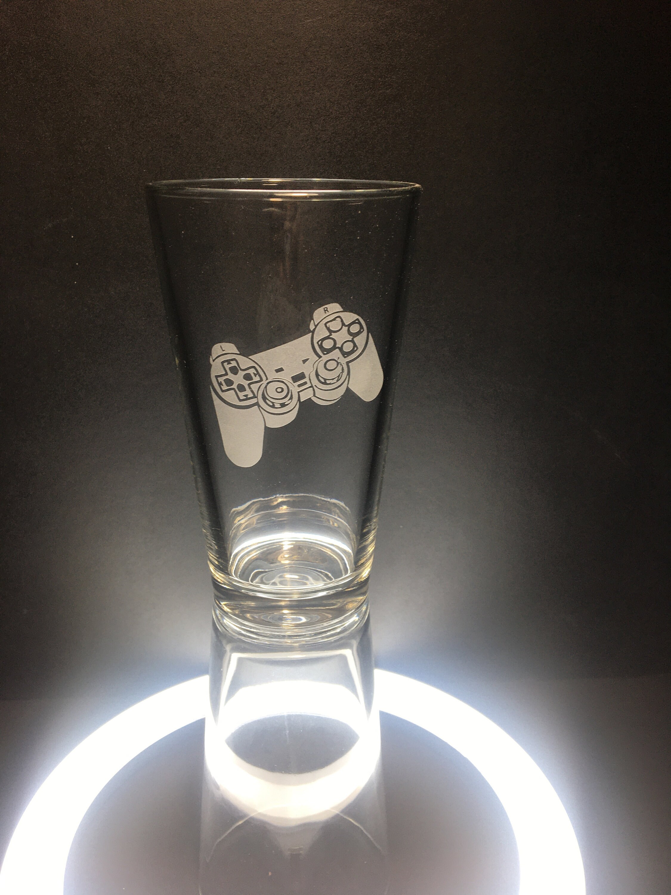 Classic Game Room 16oz “Insert Beer Output Fun” Drinking Glass