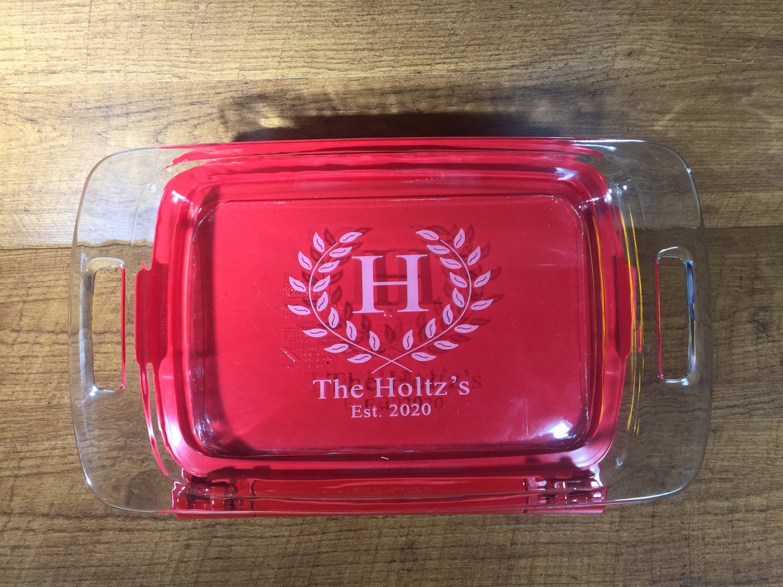 Personalized Casserole Dish Etched Glass Casserole Dish Etsy