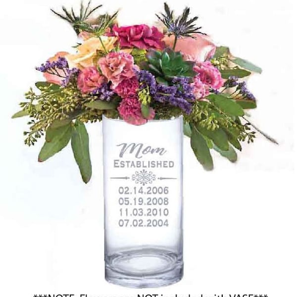 Etched Glass Vase Etsy