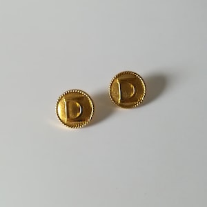 1 X Large  gold metal button logo DIOR, Haute-Couture, haberdashery