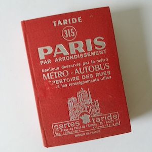 Français, vintage,  cartes TARIDE, Plan de Métro et d'autobus de PARIS, années 70