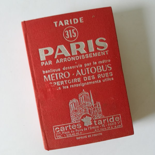 Français, vintage,  cartes TARIDE, Plan de Métro et d'autobus de PARIS, années 70