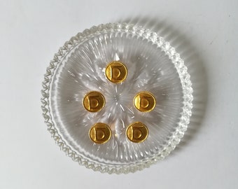 1 X Large  gold metal button logo DIOR, Haute-Couture, haberdashery