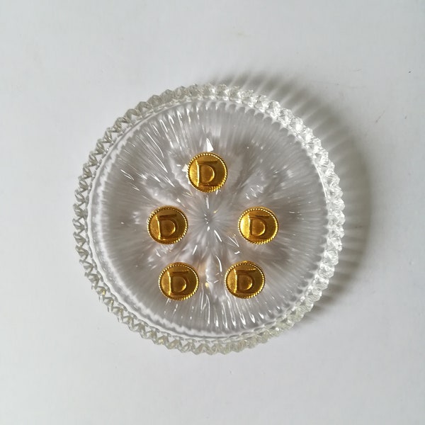 1 X Large  gold metal button logo DIOR, Haute-Couture, haberdashery