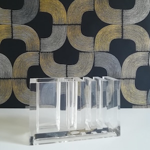 Portalápices y portacorreo de plexiglás vintage de Harvey Guzzini, almacenamiento de oficina, década de 1970