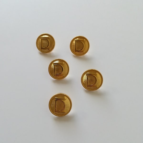 NEW ! 1 X  Bouton  DIOR, Bouton logo doré,  Haute-Couture, Mercerie