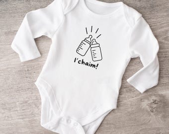L'Chaim! Infant Long Sleeve Bodysuit | Cheers to Your Little One!