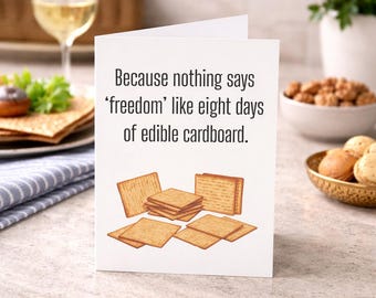 Cartões de Páscoa Divertidos | "Porque nada representa melhor a liberdade do que 8 dias de papelão" | Conjunto de 10