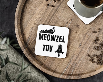 Porta-copos Meowzel Tov Cat: Presentes judaicos engraçados
