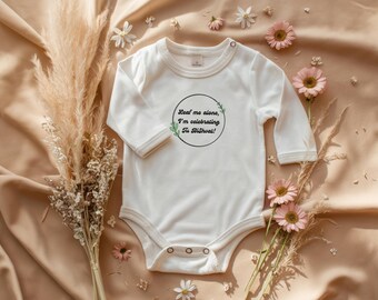 Leaf Me Alone Estou Celebrando Tu BiShvat Baby Onesie | Roupas de Feriado Judaico Brincalhão