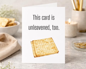 Este cartão também é sem fermento | Cartões divertidos para a Páscoa (Conjunto de 10)