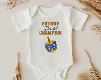 Future Dreidel Champion Baby Onesie | Funny Hanukkah Bodysuit