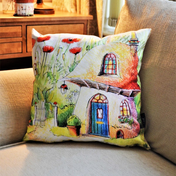 Mushroom Town Cushions - Poppy Cottage