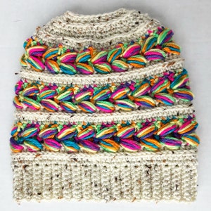 Messy Bun Rainbow Hat image 5