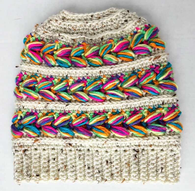 Messy Bun Rainbow Hat image 5