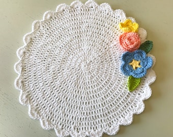 Modern Scalloped Flower Placemat