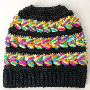 Messy Bun Rainbow Hat image 3