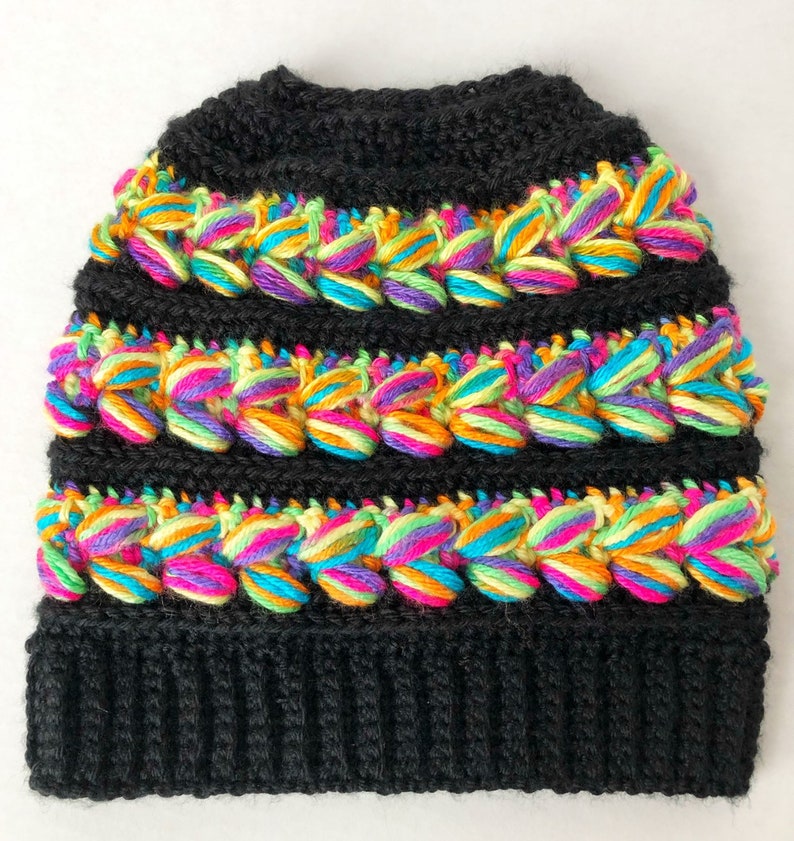 Messy Bun Rainbow Hat image 3