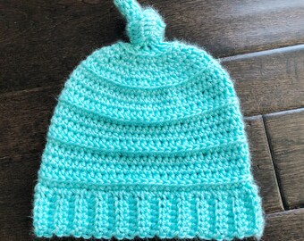 Tie Knot Baby Crochet Hat