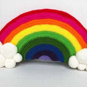 Rainbow Crochet Pillow