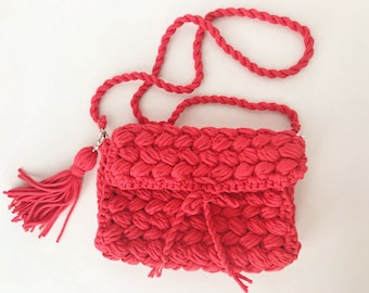 Modern Puff Crochet Crossbody Purse