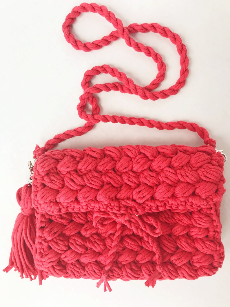 Modern Puff Crochet Crossbody Purse - Etsy