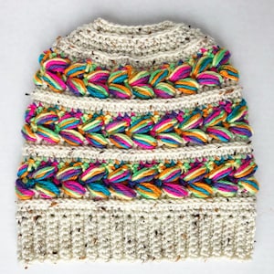 Messy Bun Rainbow Hat image 1