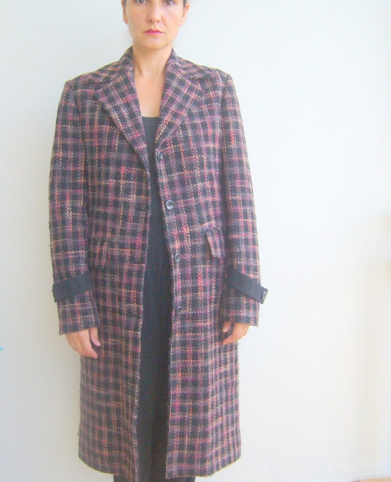 Plaid coat women/Winter coat women/vintage coat wo