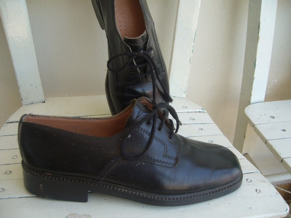 Mens oxford shoes leather in black/Casual mens sh… - image 3