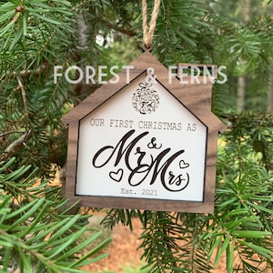 Our First Christmas as Mr and Mrs 2021/2022 SVG Ornament, SVG FILE