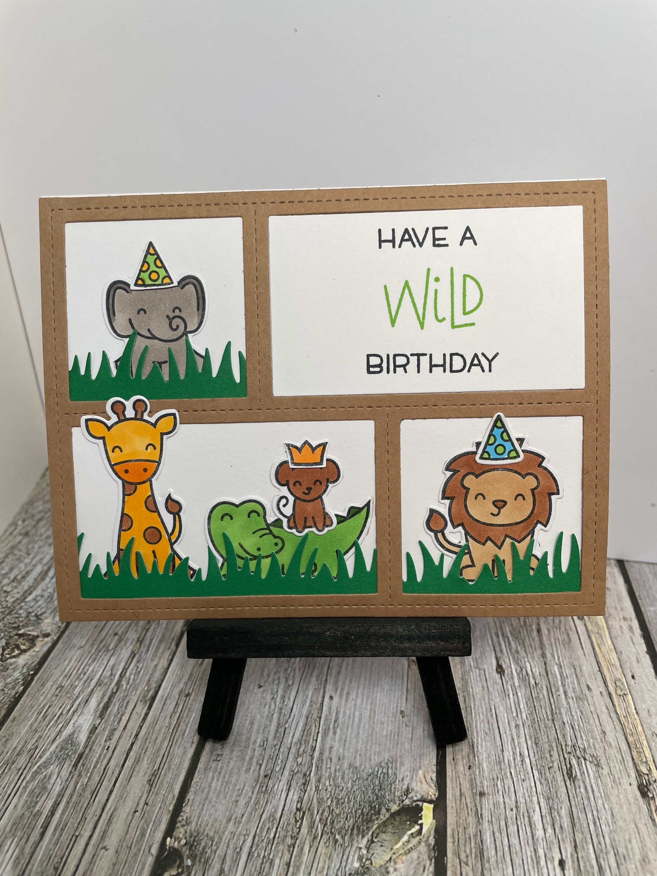 4th Birthday Card For Boys Girls - Jungle Anials - Happy Birthday Card - View #11