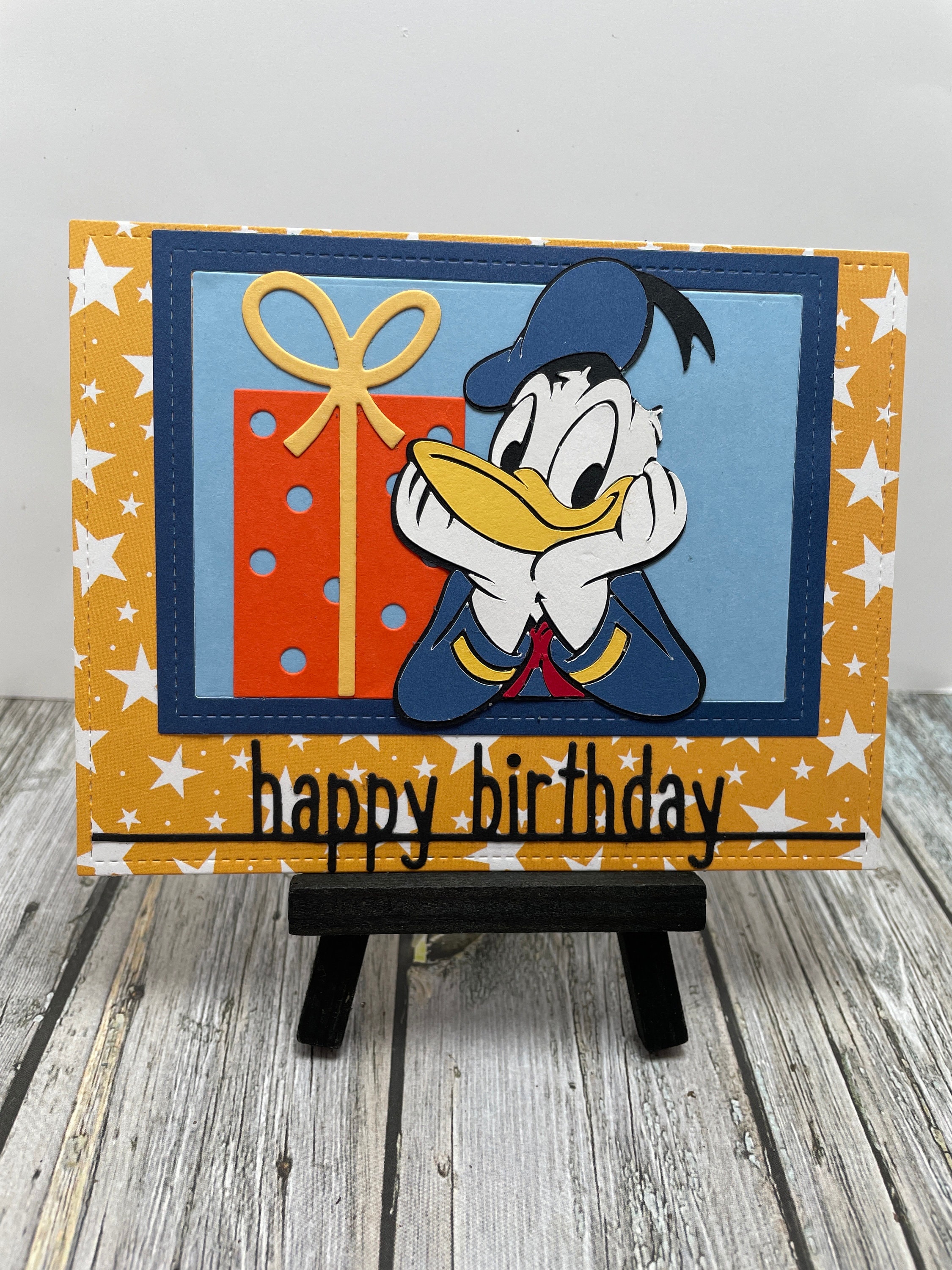 Disney Inspired Donald Duck Happy Birthday Card-handmade