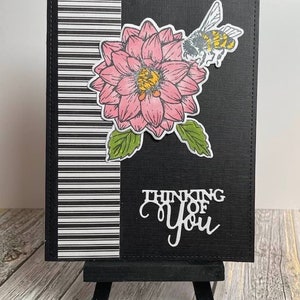 Handmade thinking of you card-Handmade bee card-Handmade floral Happy Birthday card-Handmade get well card-Handmade sympathy card