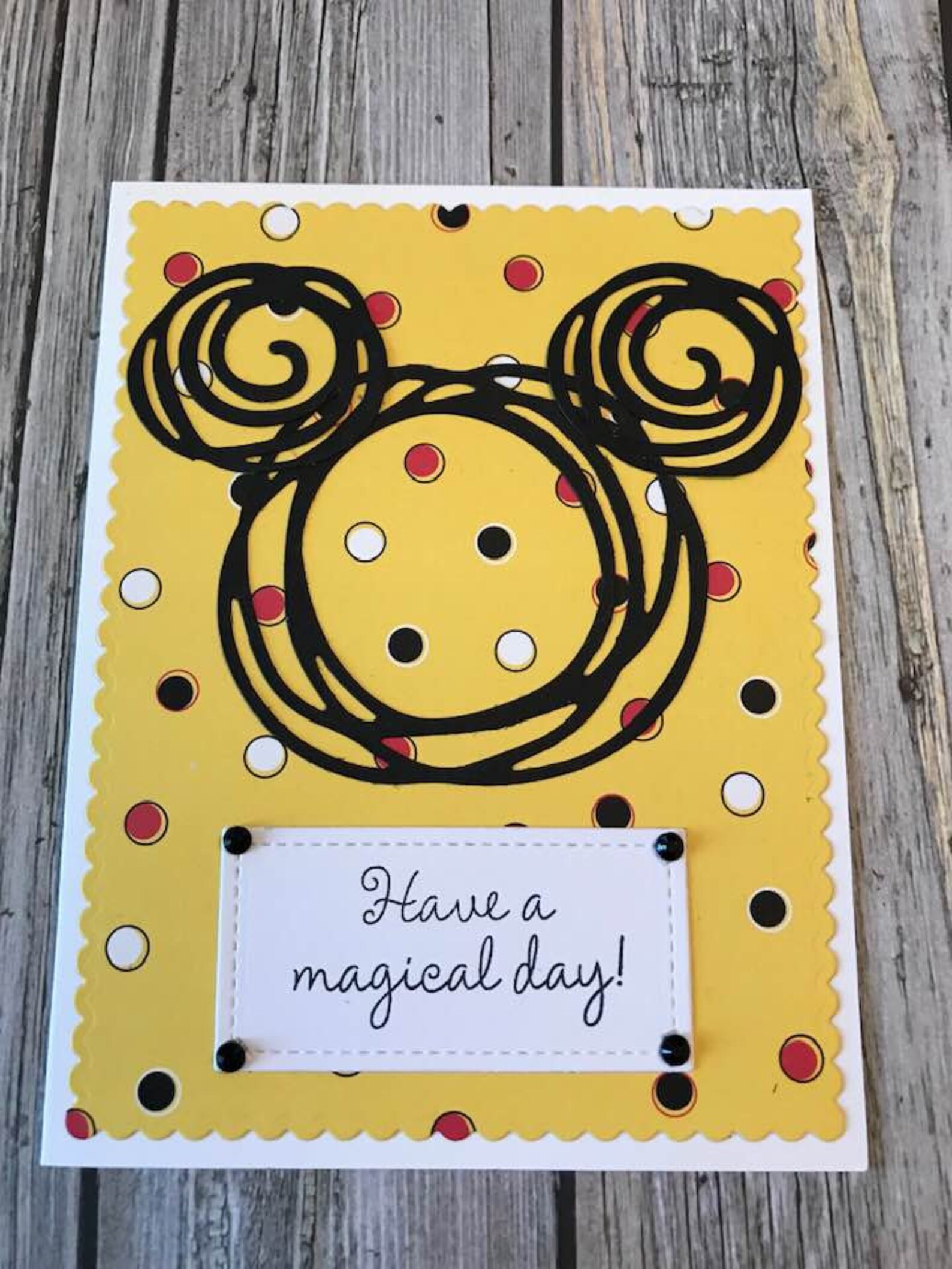 Mickey Mouse Inspired Cardmousekeeping Cardhave a Magical Etsy