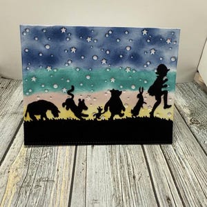 Disney inspired handmade Winnie the Pooh and friends card-Winnie the Pooh and friends birthday card-Winnie the Pooh all occasion card