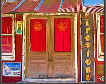 Expressionistic Old Gas Station, Clifton, Ohio