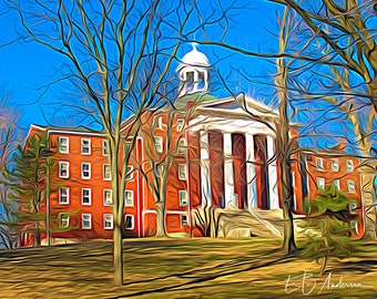 Myers Hall, Wittenberg University, Springfield Ohio on Crisp Winter Day