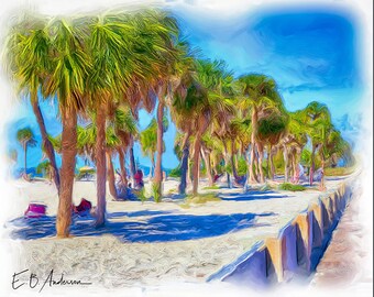 Palm Trees at  Fred Howard Park, Tarpon Springs, Florida