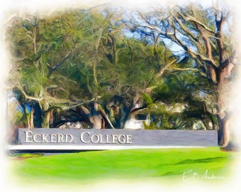 Entrance to Eckerd College, St. Petersburg, Florida,