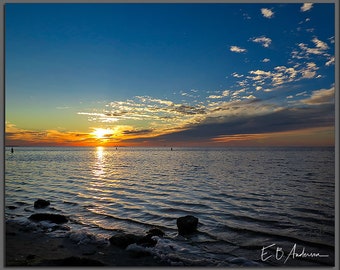 Sunset in Blue, Sunset Beach, Tarpon Springs, Florida