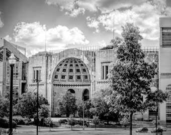 Ohio Stadium from St. Johns Black and White, Ohio State University