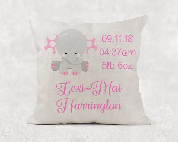 personalised baby girl cushion