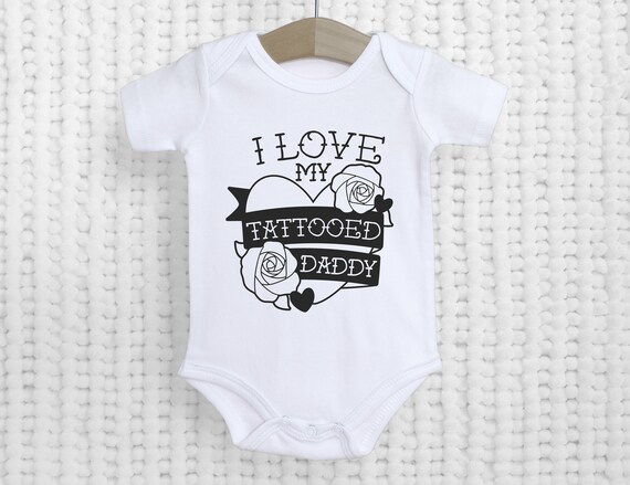 Suit United Kingdom Themed Baby Grow I LOVE BRITISH DADDY Dad Father