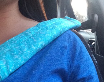 Teal Reversible Seatbelt Cover