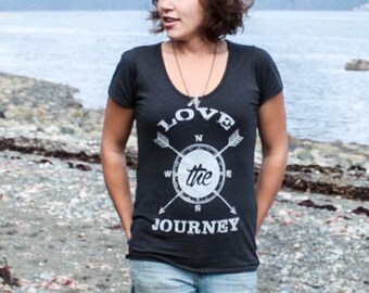 LOVE THE JOURNEY - women's bamboo scoop neck tee